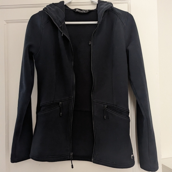Under Armor black zip hoodie jacket, XS - Picture 2 of 8